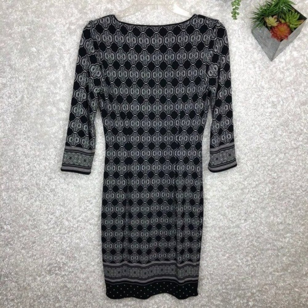 Whbm Reversible Solid Black Or Geometric Print Sh… - image 5